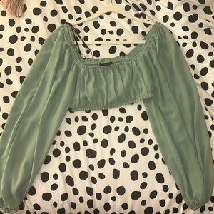 XS/S Green F21 Crop Top